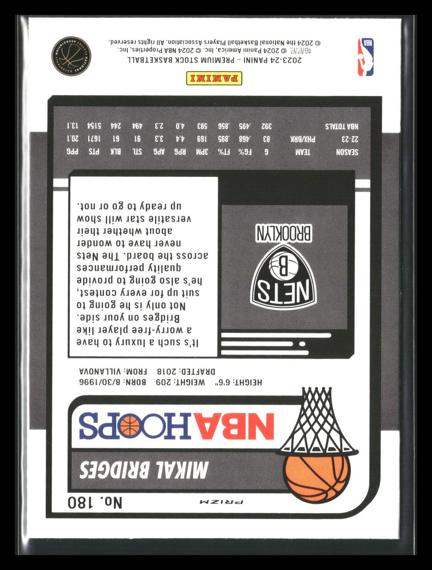 2023-24 Panini Premium Stock Seismic Prizm - Mikal Bridges - Brooklyn Nets