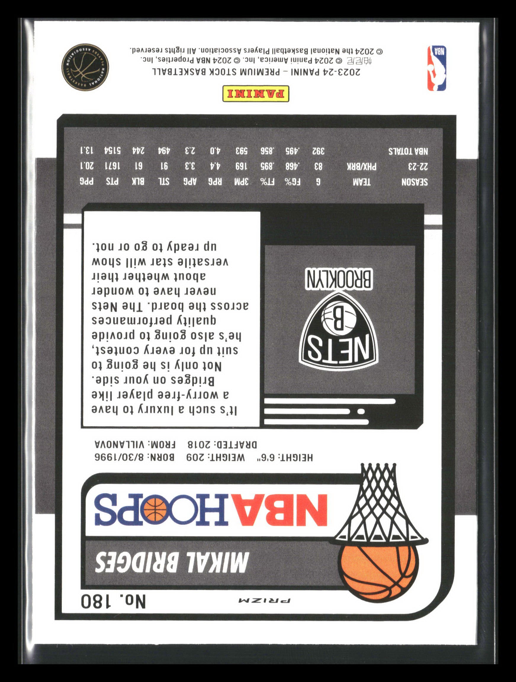 2023-24 Panini Premium Stock Seismic Prizm - Mikal Bridges - Brooklyn Nets