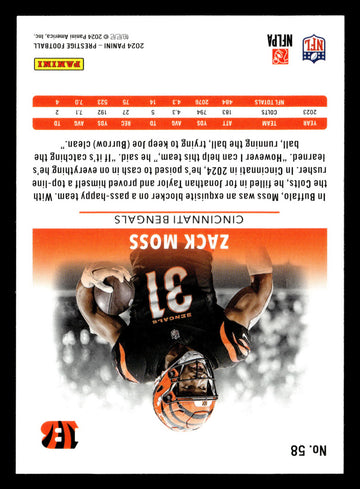
2024 Panini Prestige #58 Zack Moss