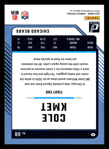 2024 Donruss #68 Cole Kmet