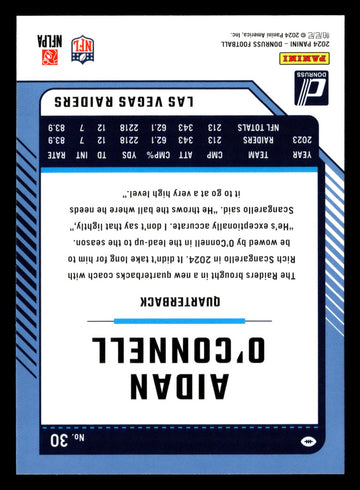 2024 Donruss #30 Aidan O'Connell