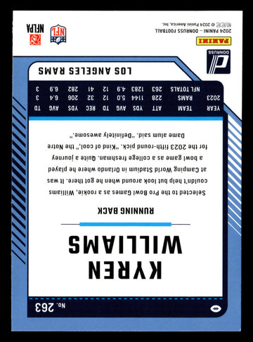 
2024 Donruss #263 Kyren Williams