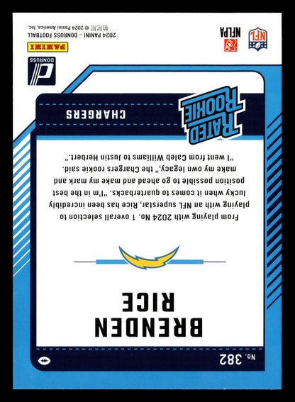 2024 Donruss #382 Brenden Rice