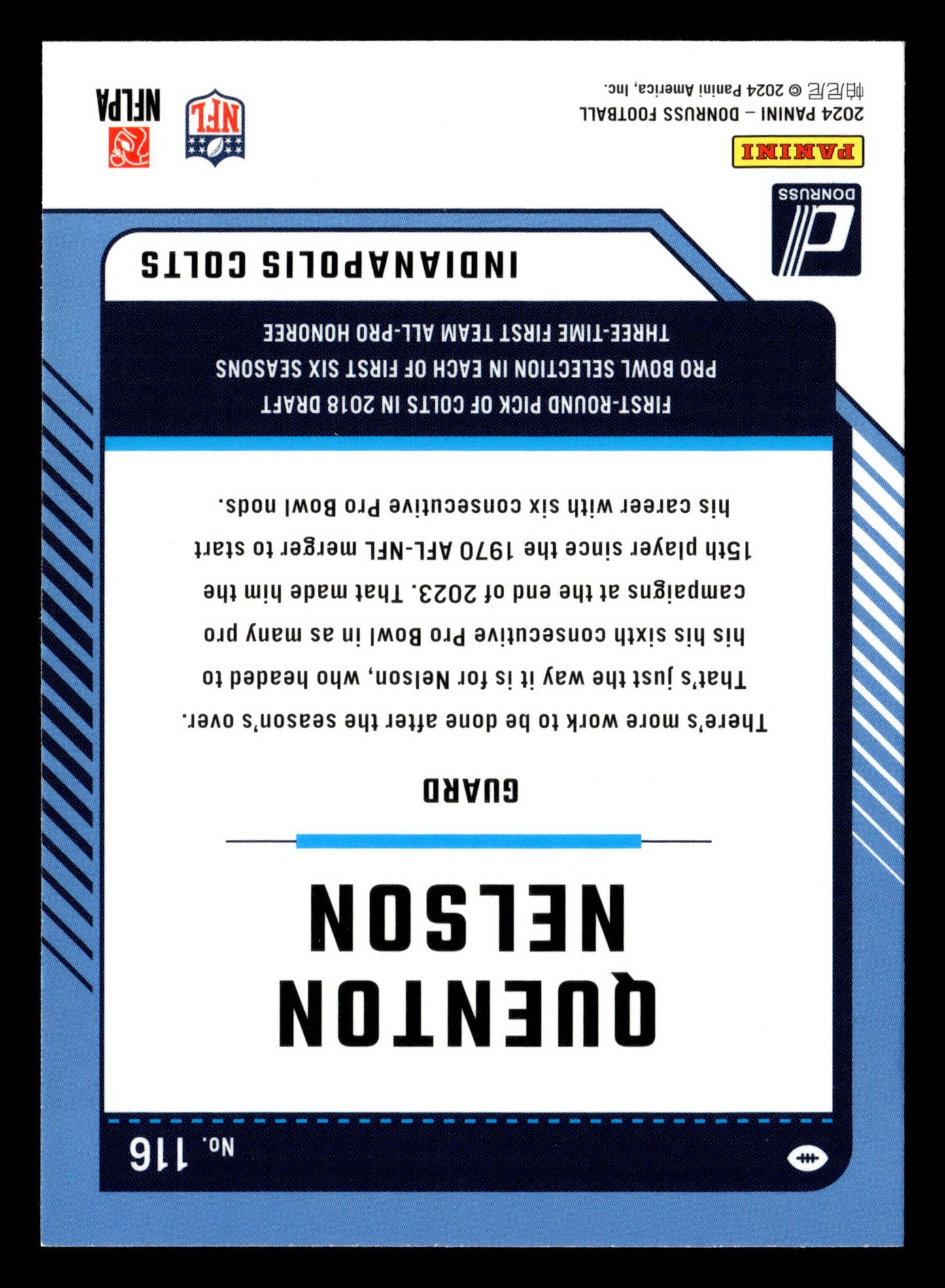 2024 Donruss #116 Quenton Nelson