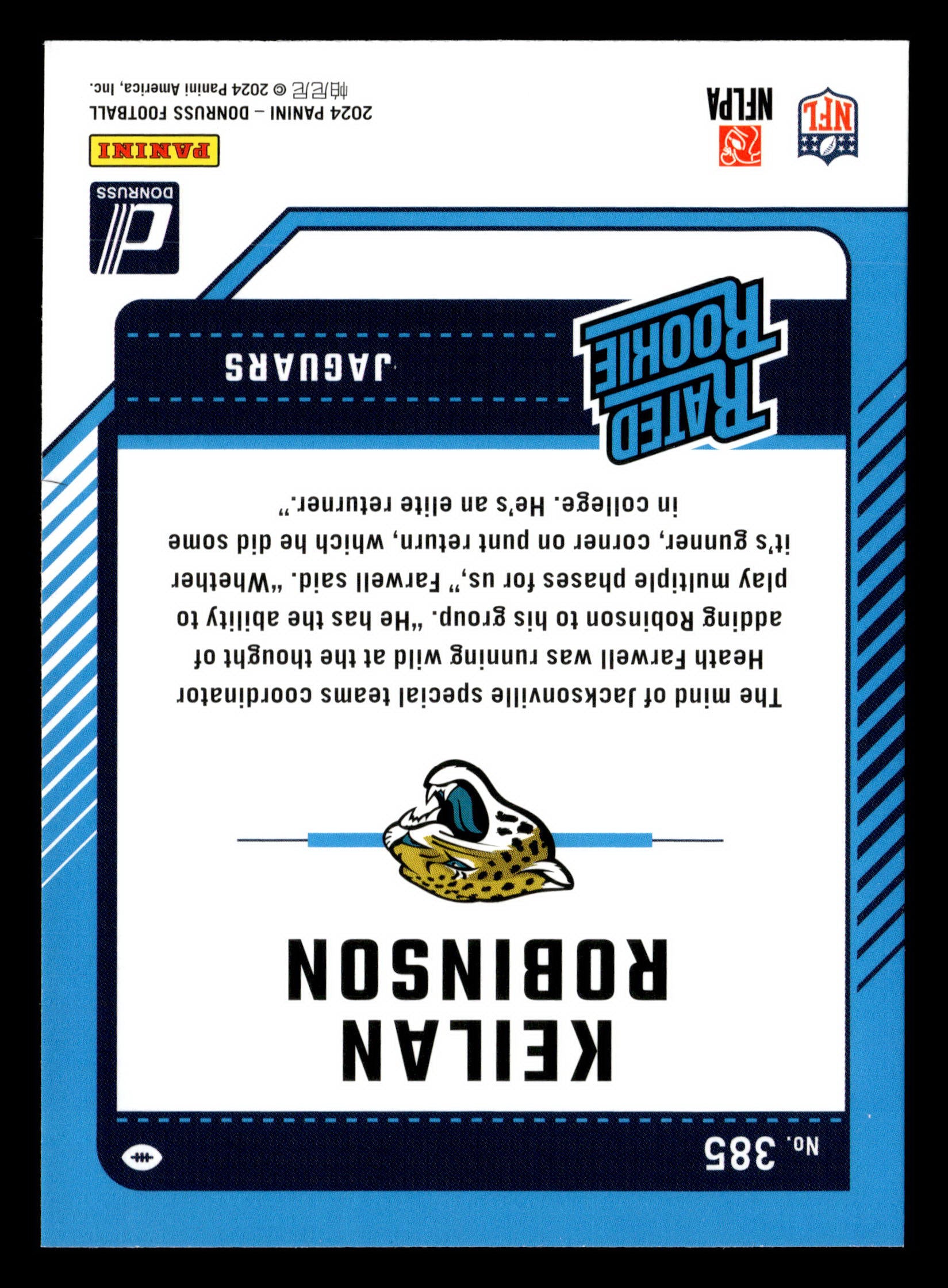 2024 Donruss #385 Keilan Robinson