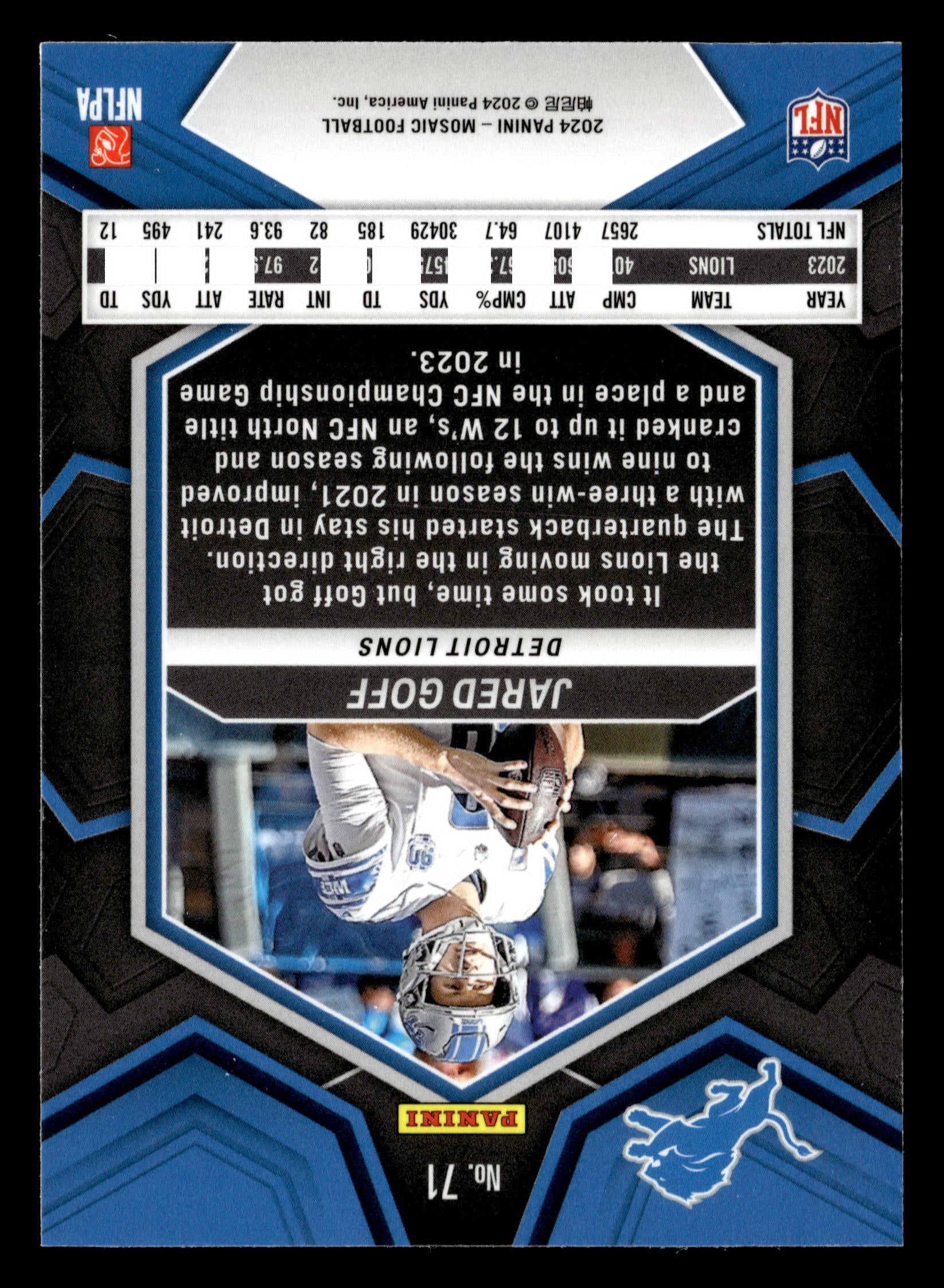 2024 Panini Mosaic #71 Jared Goff