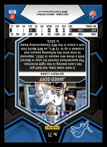 2024 Panini Mosaic #71 Jared Goff