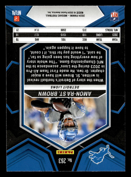 2024 Panini Mosaic #263 Amon-Ra St. Brown National Pride