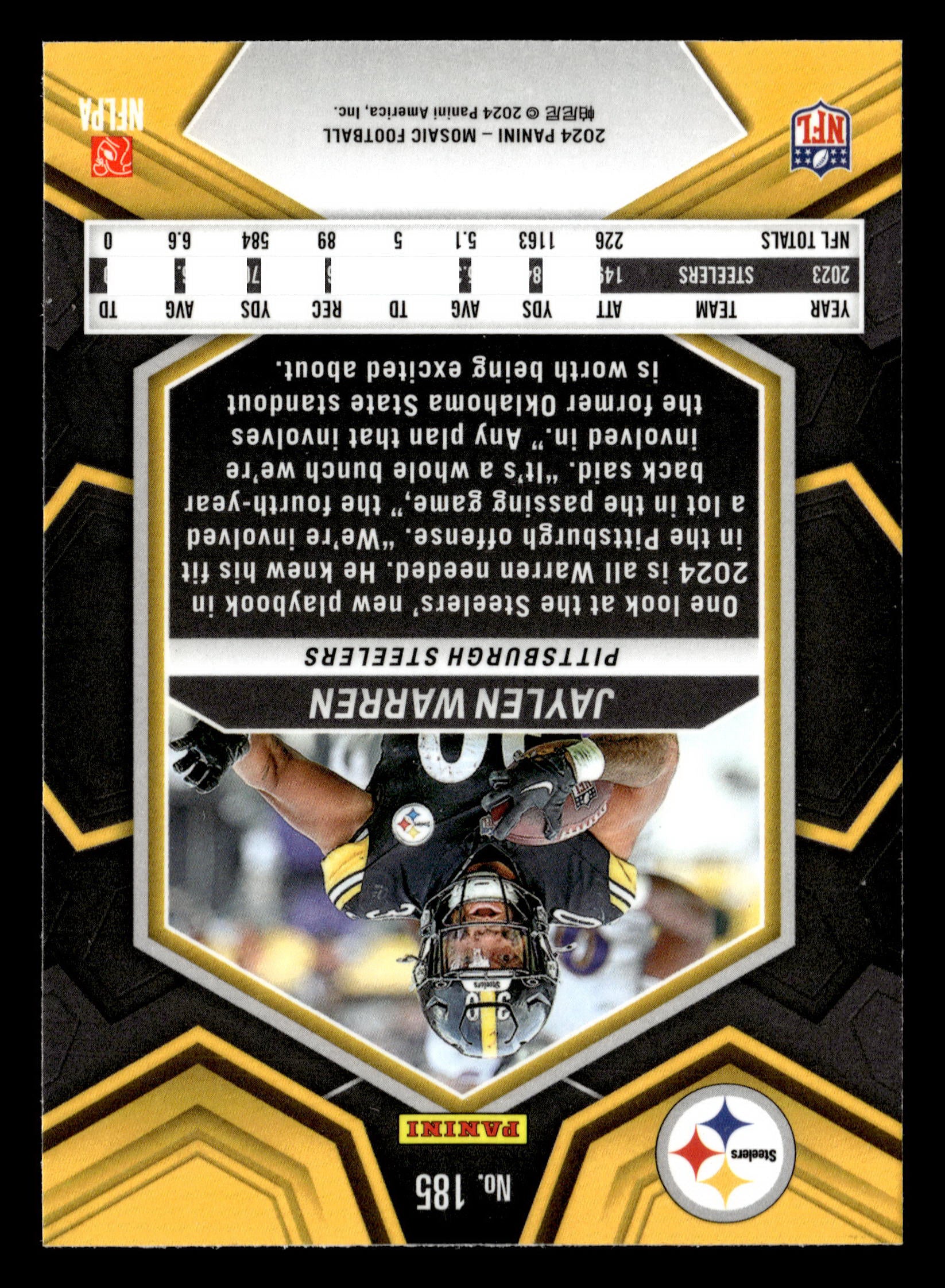 2024 Panini Mosaic #185 Jaylen Warren