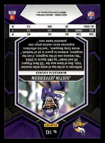 2024 Panini Mosaic #143 Justin Jefferson