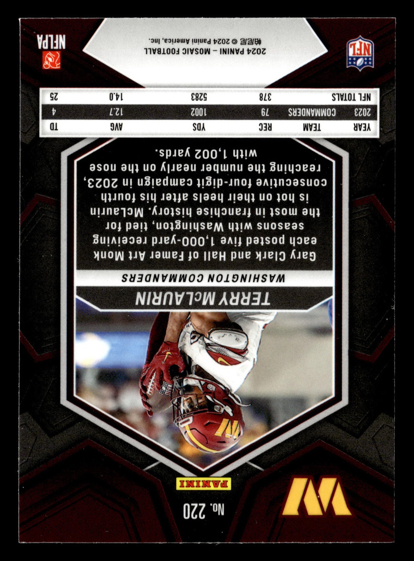 2024 Panini Mosaic #220 Terry McLaurin