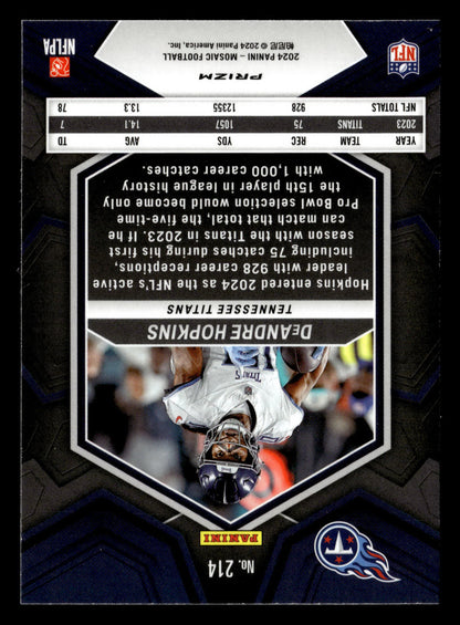 2024 Panini Mosaic #214 DeAndre Hopkins Mosaic Green