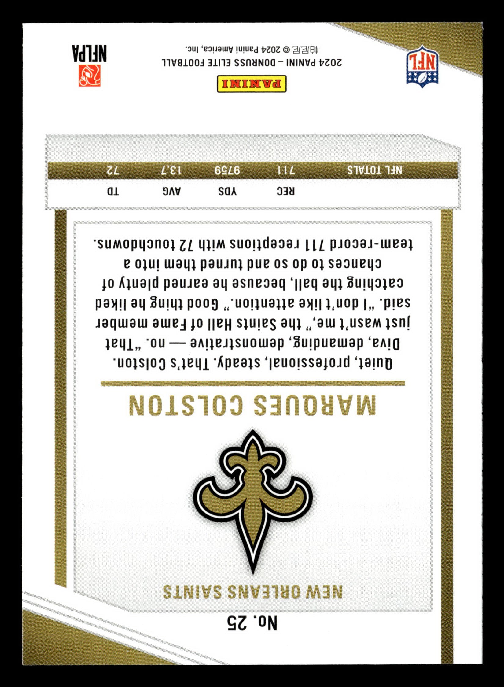 2024 Donruss Elite #25 Marques Colston