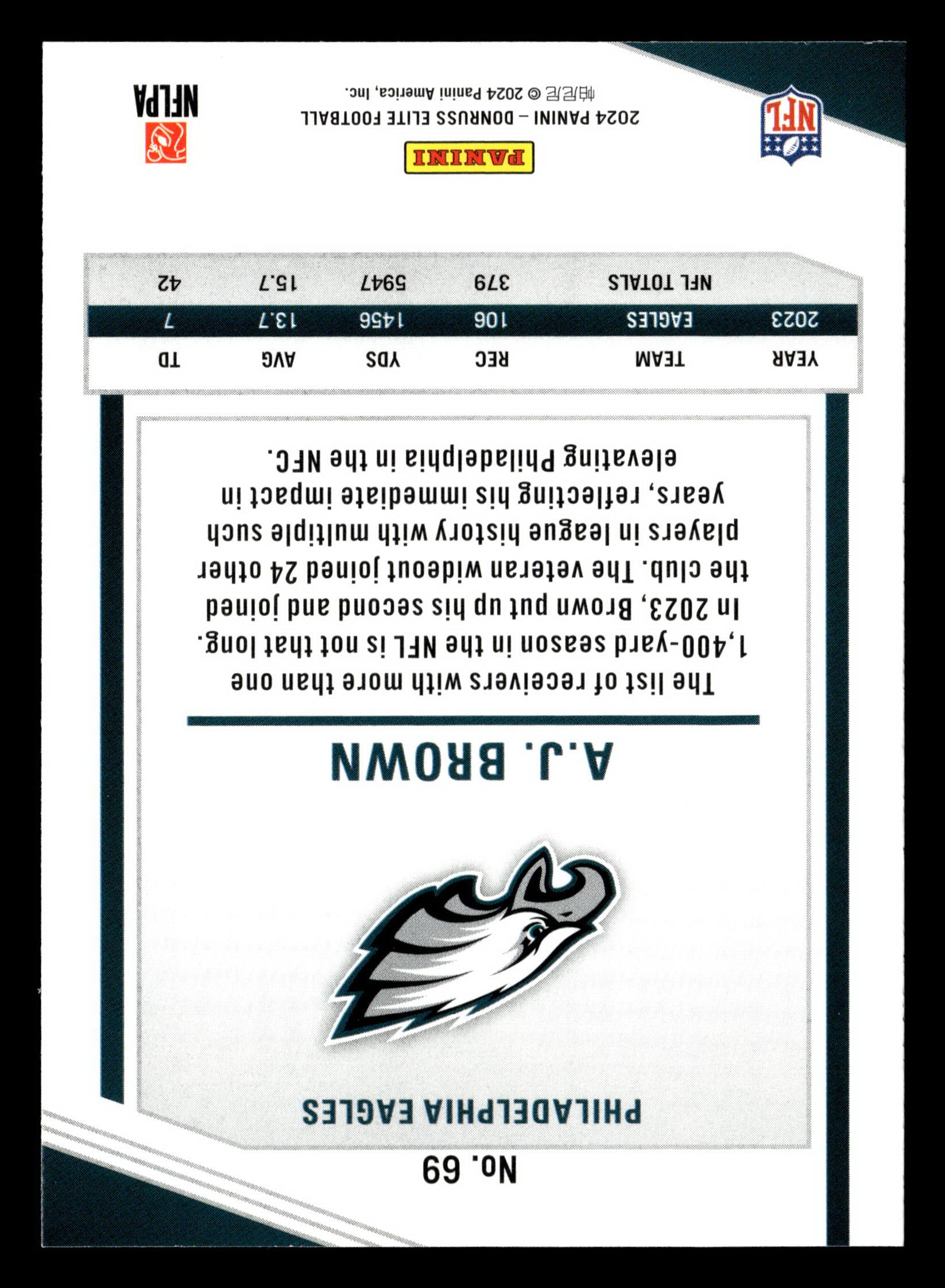 2024 Donruss Elite #69 A.J. Brown