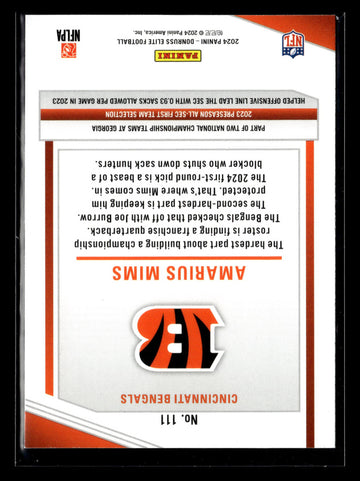2024 Donruss Elite #111 Amarius Mims Green Disco