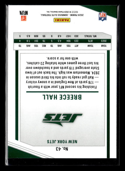 2024 Donruss Elite #43 Breece Hall Green Disco