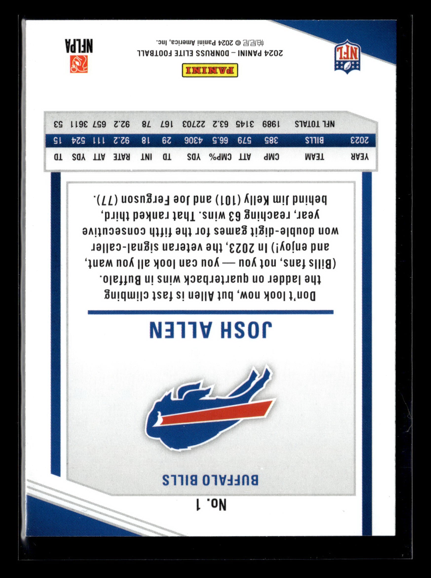 2024 Donruss Elite #1 Josh Allen Green Disco