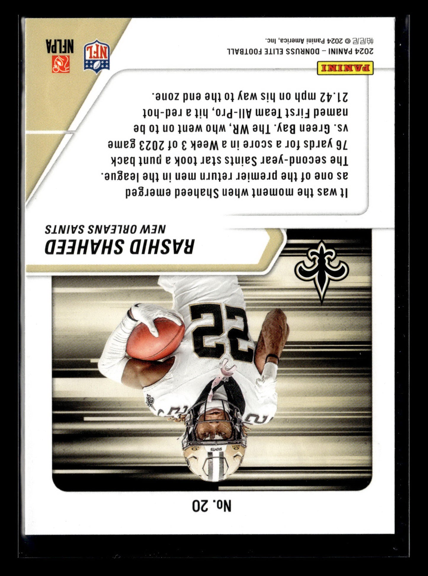 2024 Donruss Elite #20 Rashid Shaheed Full Throttle Green