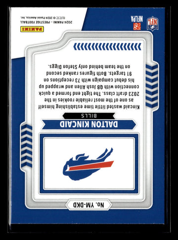 
2024 Panini Prestige #YM-DKD Dalton Kincaid Youth Movement
