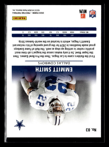 
2024 Panini Prestige #83 Emmitt Smith Diamond Xtra Points