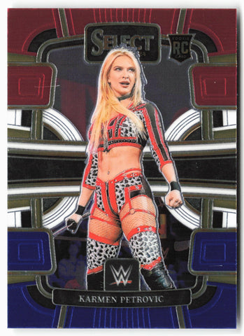 2024 Panini Select WWE #8 Karmen Petrovic Red and Blue