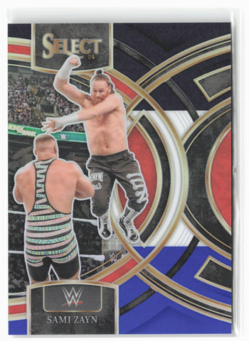 2024 Panini Select WWE #164 Sami Zayn Black and Blue Prizms