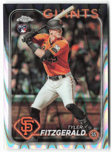 
2024 Topps Chrome #131 Tyler Fitzgerald Raywave Refractors