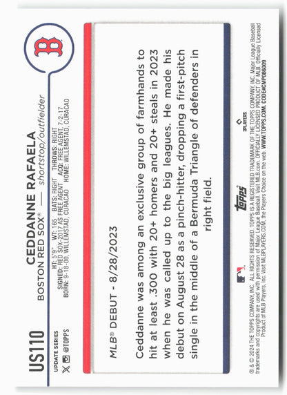 2024 Topps Update #US110 Ceddanne Rafaela