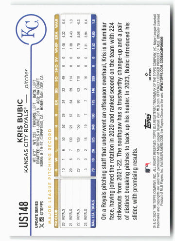 
2024 Topps Update #US148 Kris Bubic