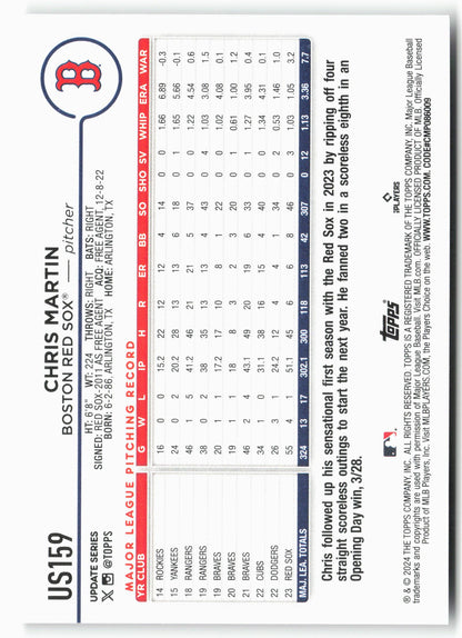 2024 Topps Update #US159 Chris Martin