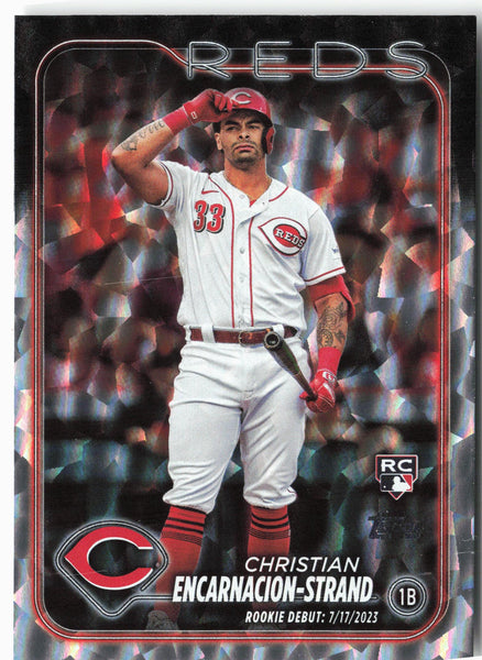 2024 Topps Update #US201 Christian Encarnacion-Strand Silver Crackle Foilboard