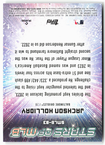 2024 Topps Update #SMLB-83 Jackson Holliday Stars of MLB