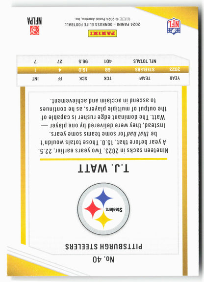 2024 Donruss Elite #40 T.J. Watt