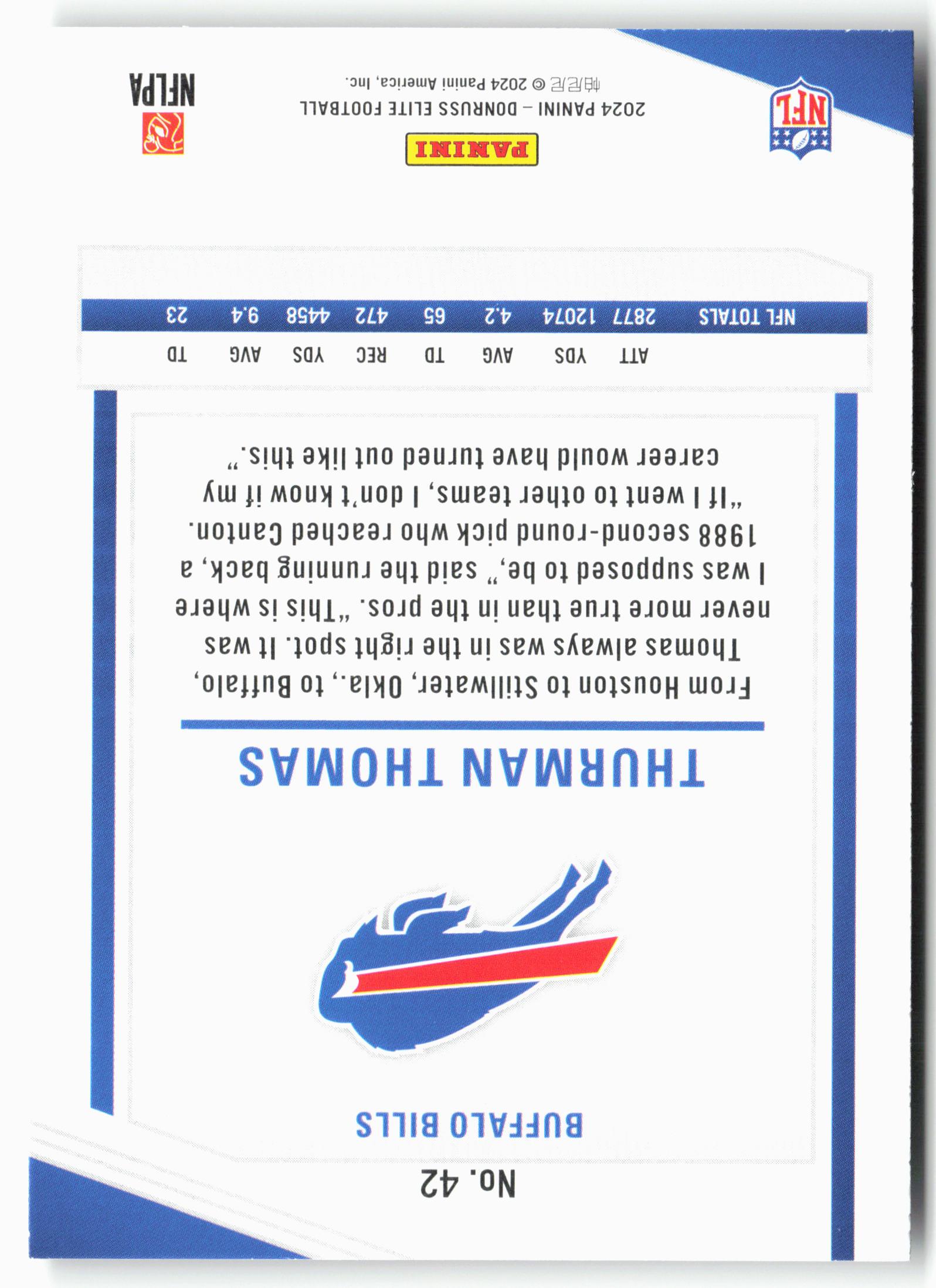 2024 Donruss Elite #42 Thurman Thomas