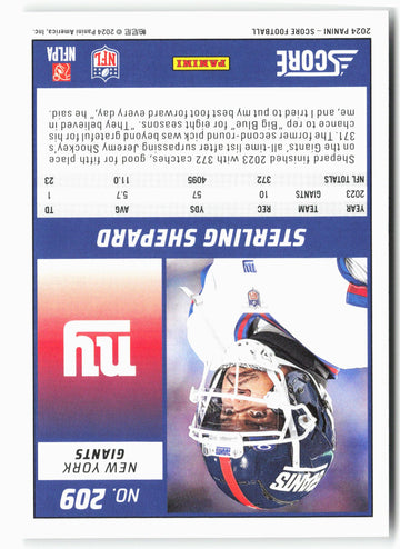 
2024 Score #209 Sterling Shepard