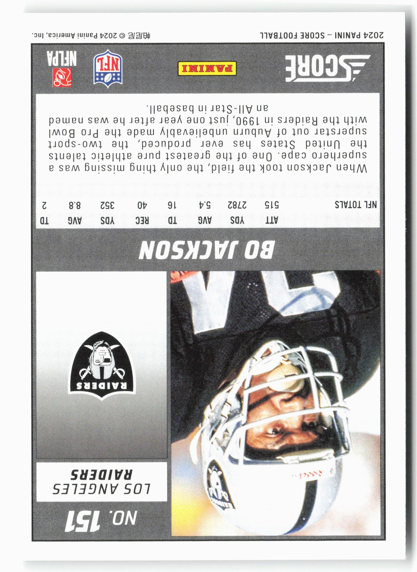 2024 Score #151 Bo Jackson