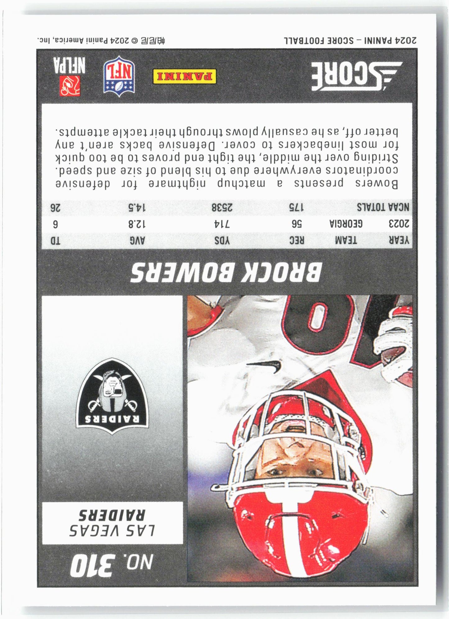 2024 Score #310 Brock Bowers