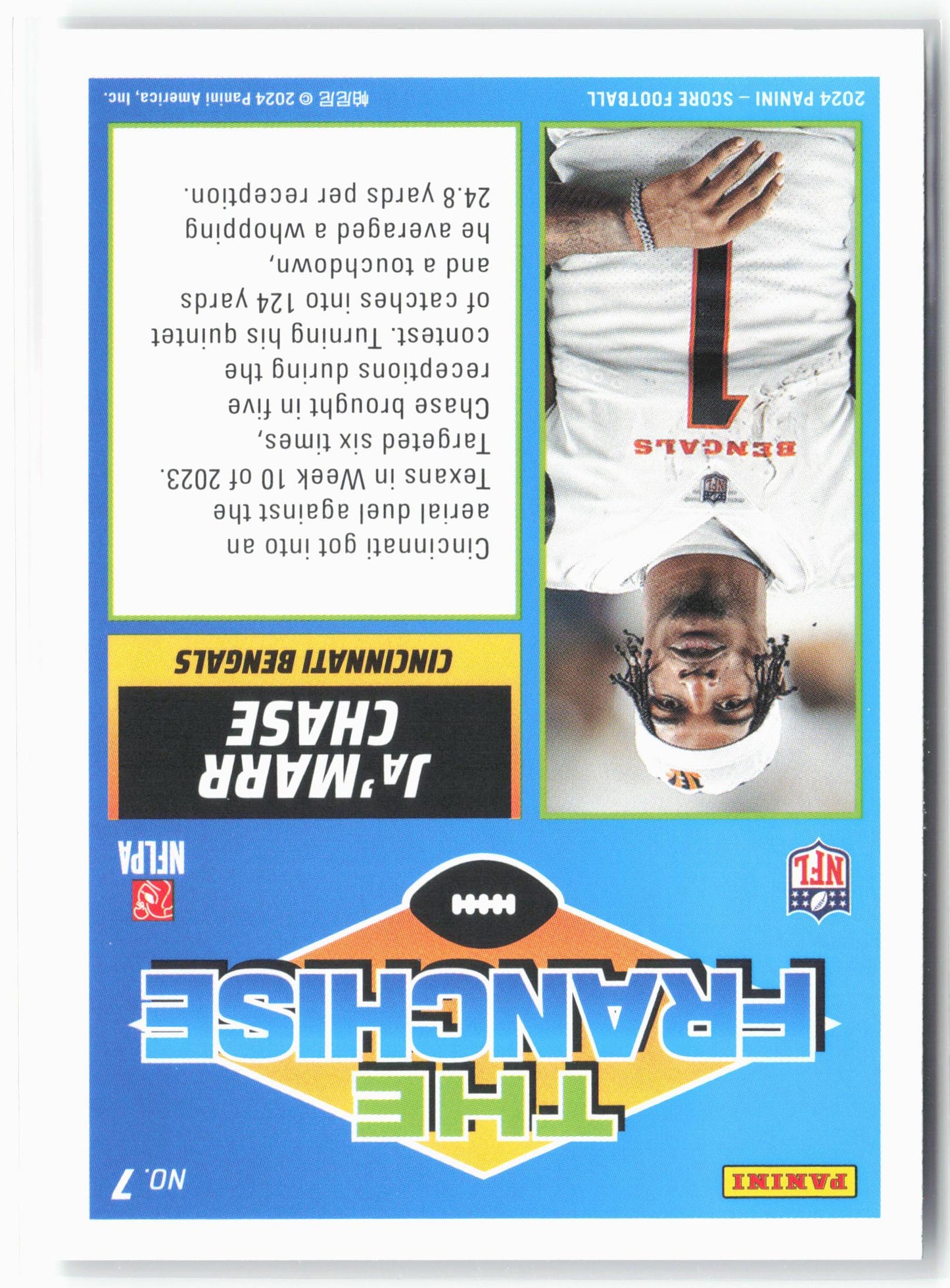 2024 Score #7 Ja'Marr Chase The Franchise