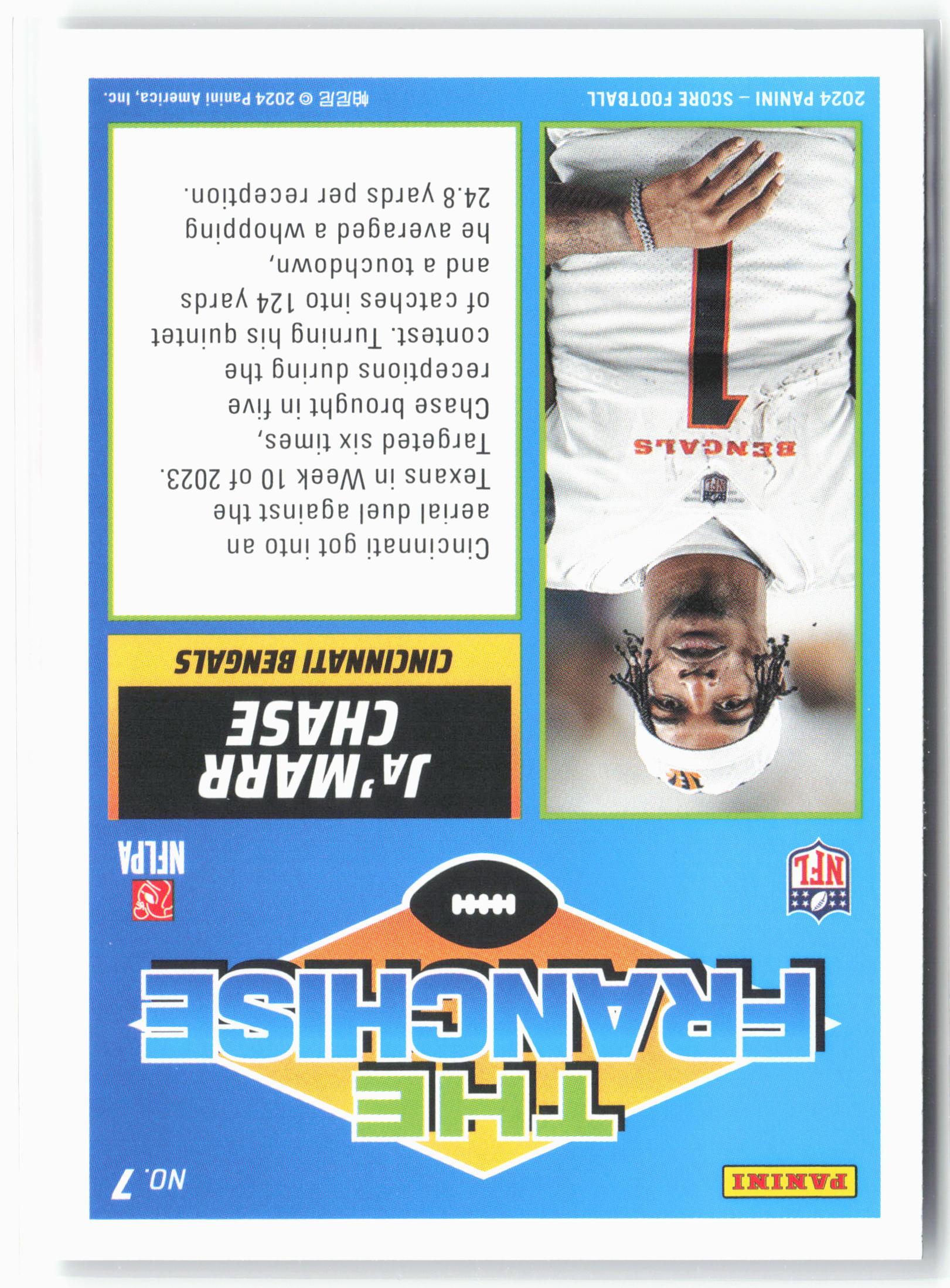 2024 Score #7 Ja'Marr Chase The Franchise