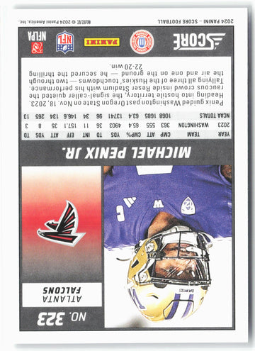 
2024 Score #323 Michael Penix Jr.