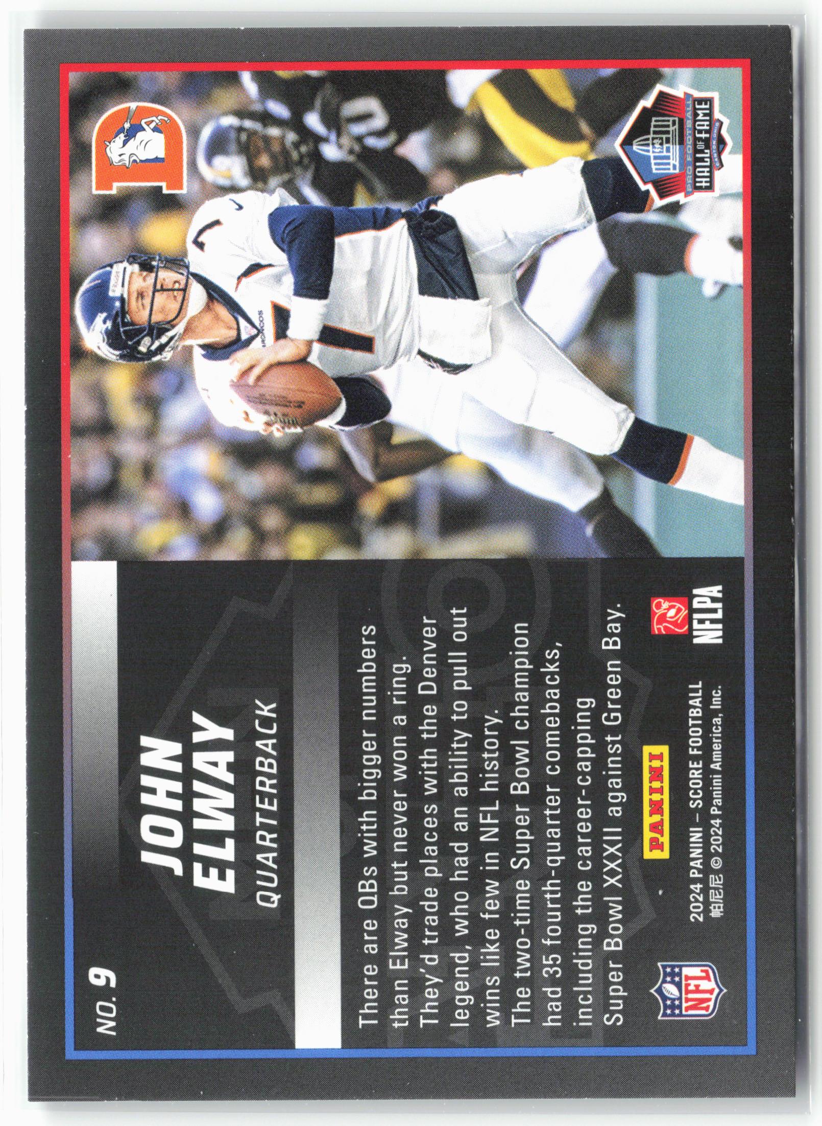 2024 Score #9 John Elway Men of Canton