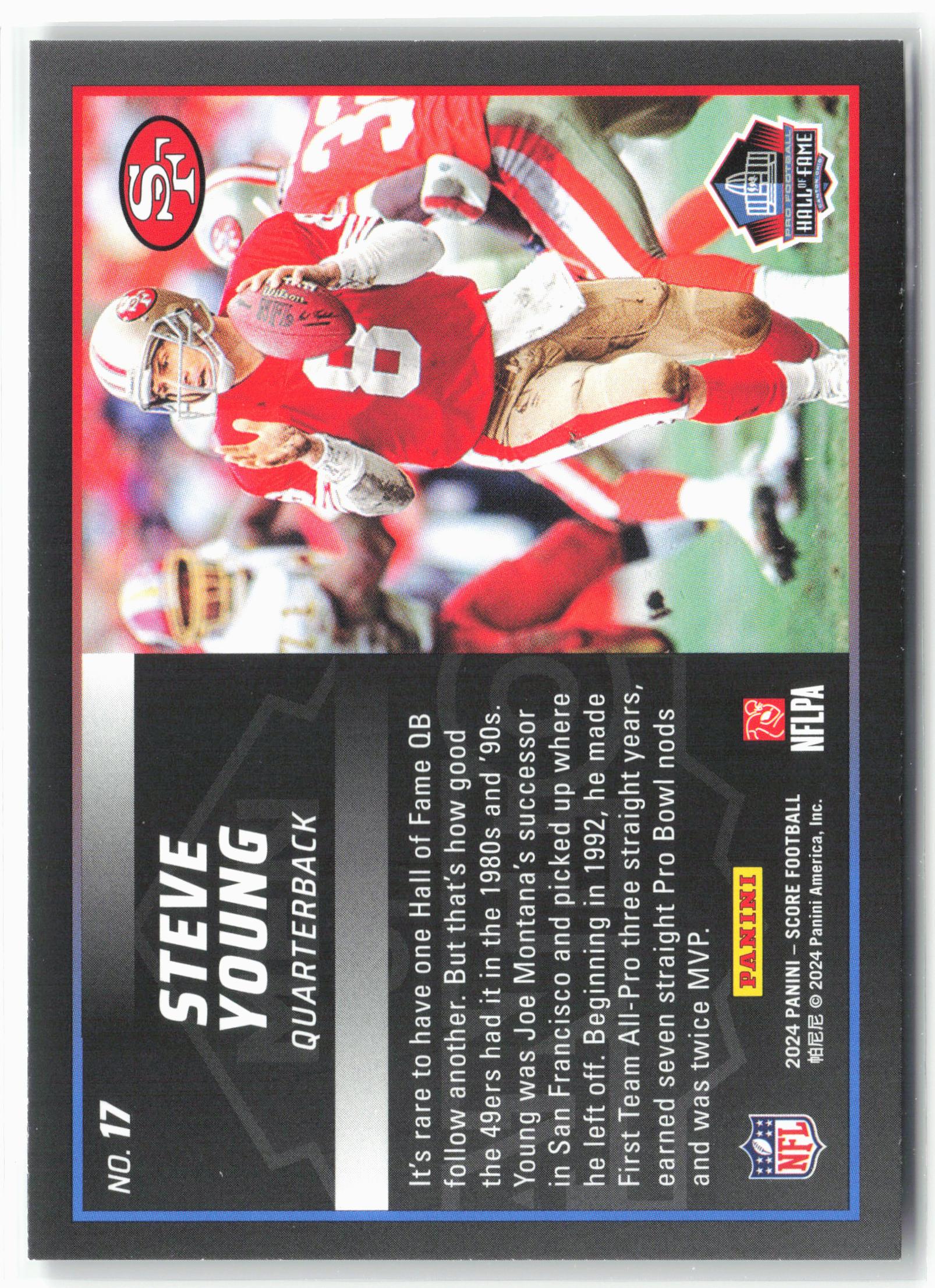 2024 Score #17 Steve Young Men of Canton