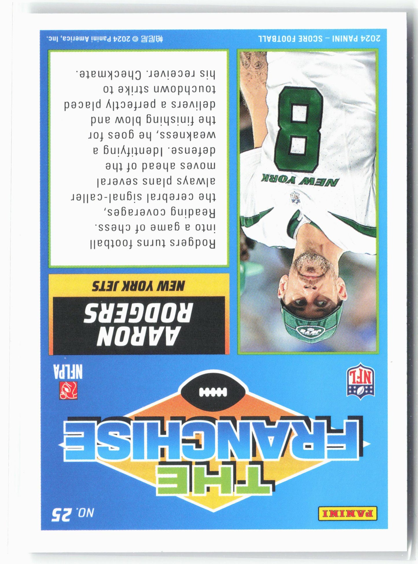 2024 Score #25 Aaron Rodgers The Franchise