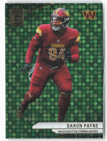 2024 Donruss Elite #35 Daron Payne Green Disco