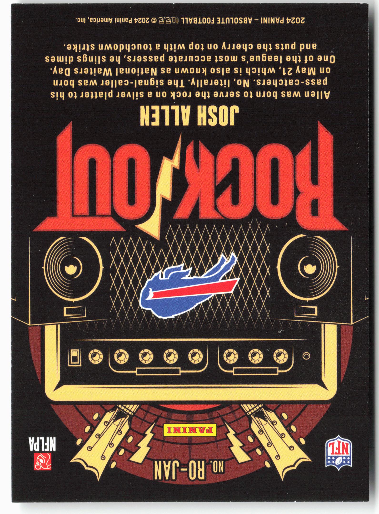 2024 Panini Absolute #RO-JAN Josh Allen Rock Out