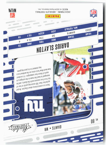 
2024 Panini Absolute #80 Darius Slayton Retail