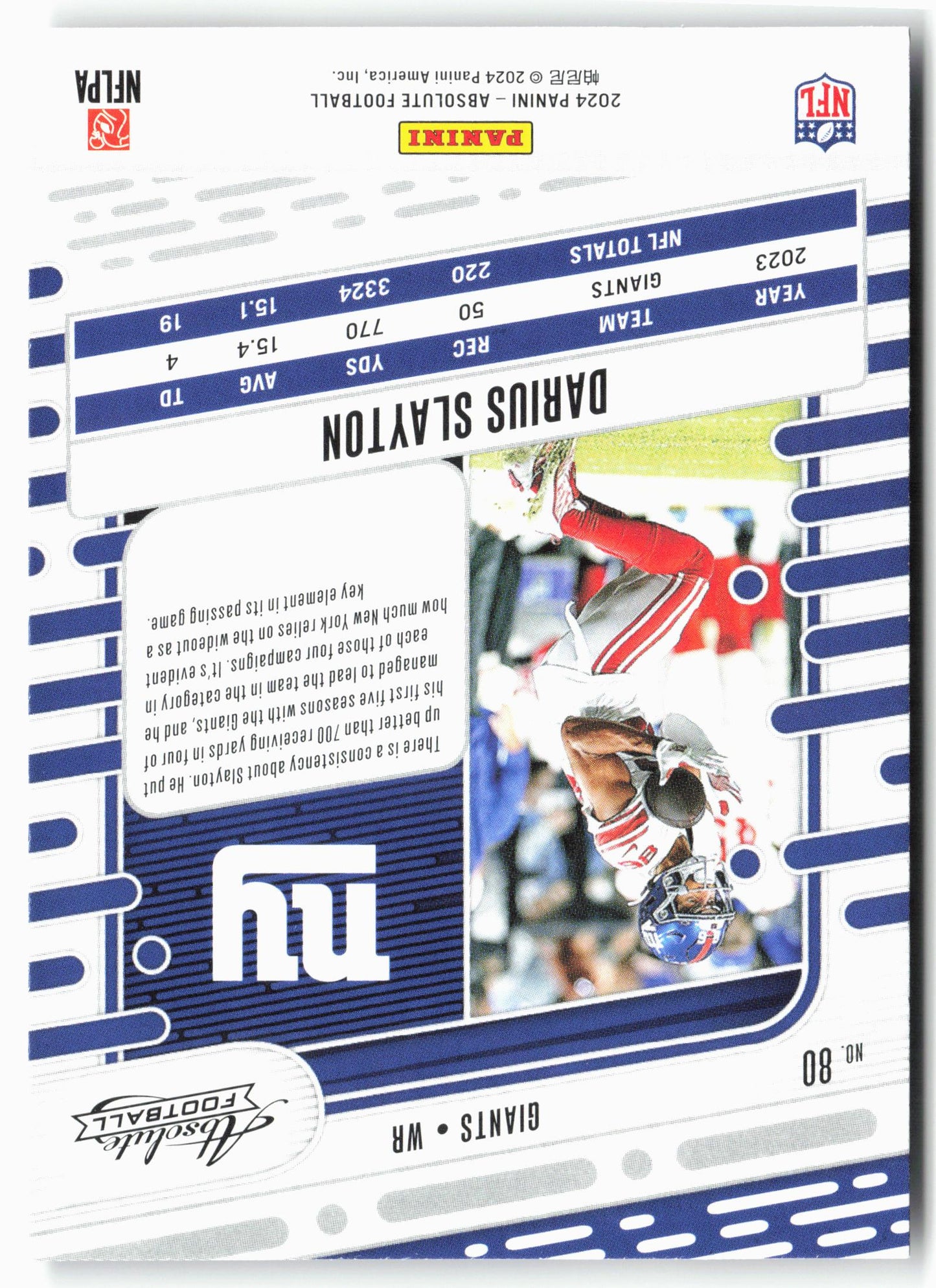 2024 Panini Absolute #80 Darius Slayton Black