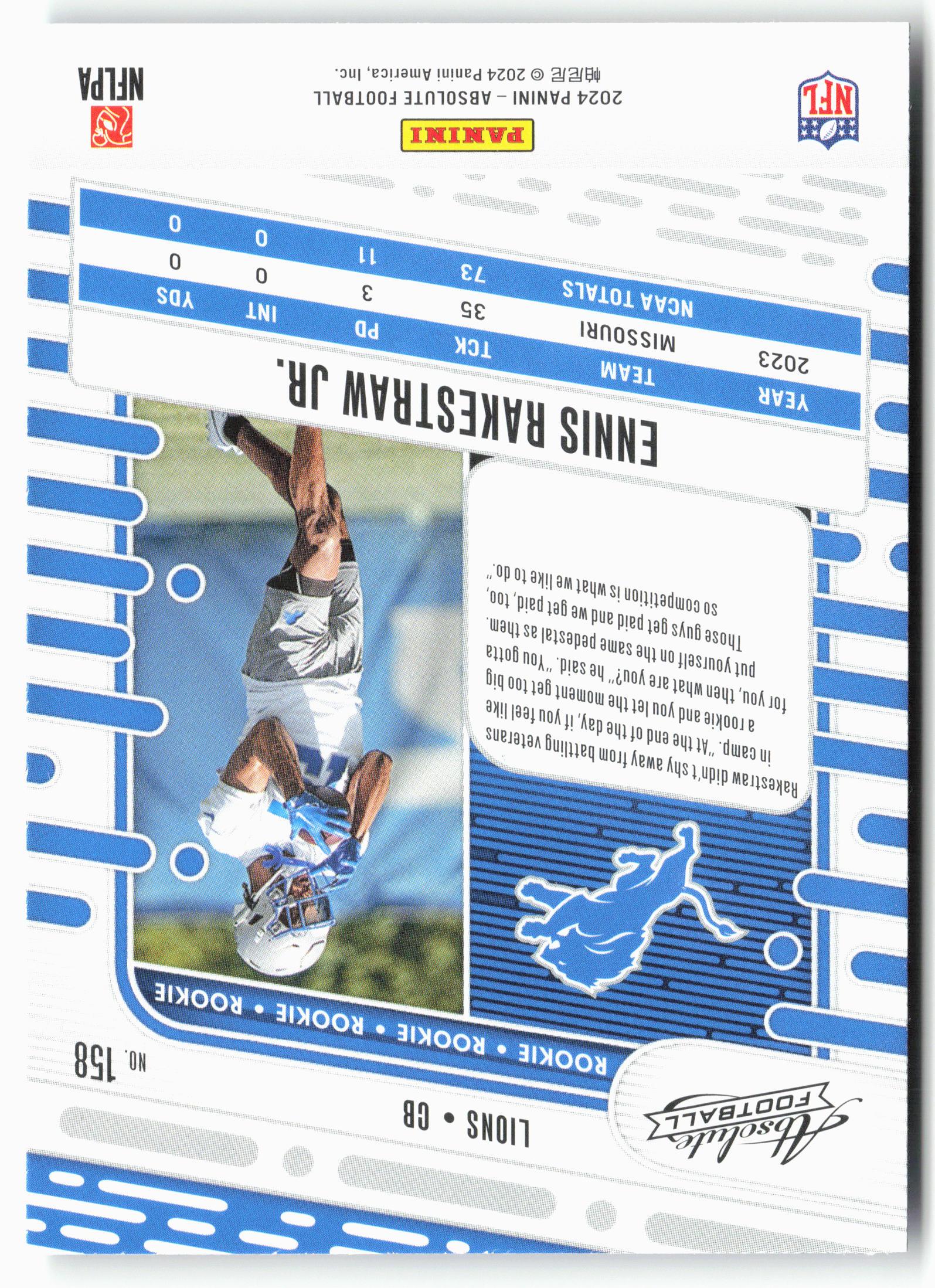 2024 Panini Absolute #158 Ennis Rakestraw Jr.