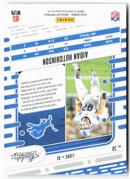 2024 Panini Absolute #34 Aidan Hutchinson Retail
