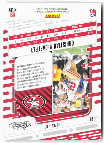 
2024 Panini Absolute #91 Christian McCaffrey Retail